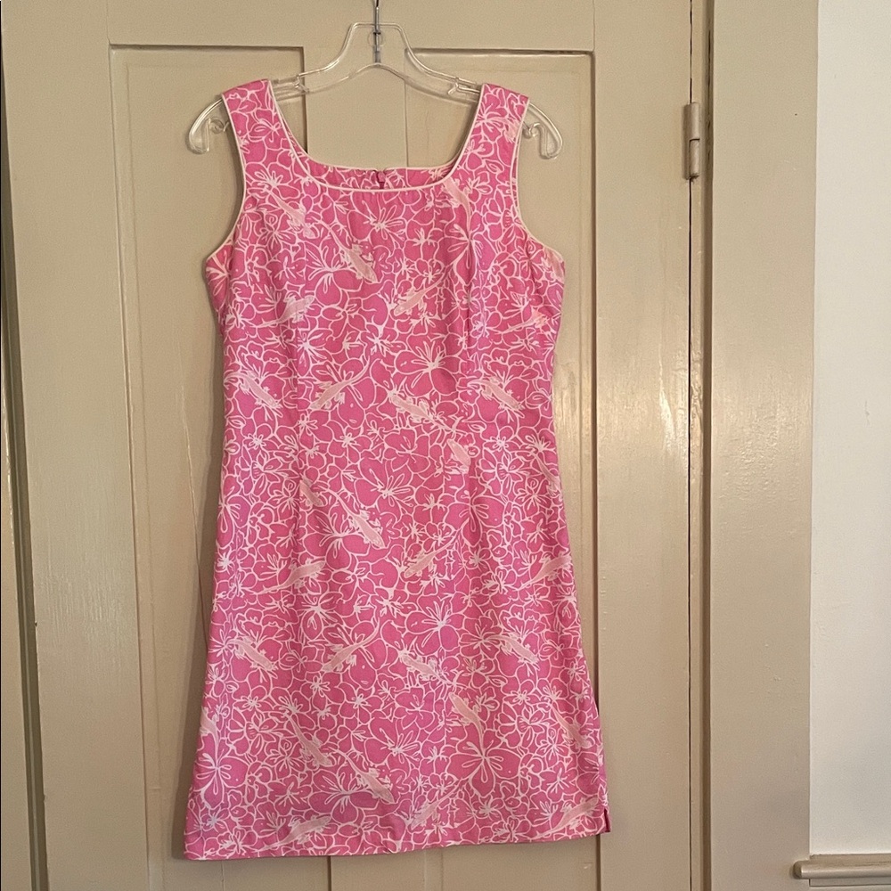 Lilly Pulitzer vintage pink Gecko shift, size 8